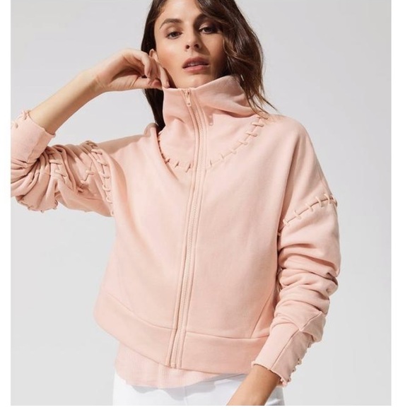 ALO Yoga Tops - ALO pink Splice Sweatshirt size medium